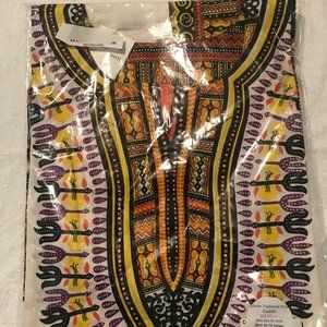 Traditional 100% Cotton Dashiki  -FREE Size - Unisex,